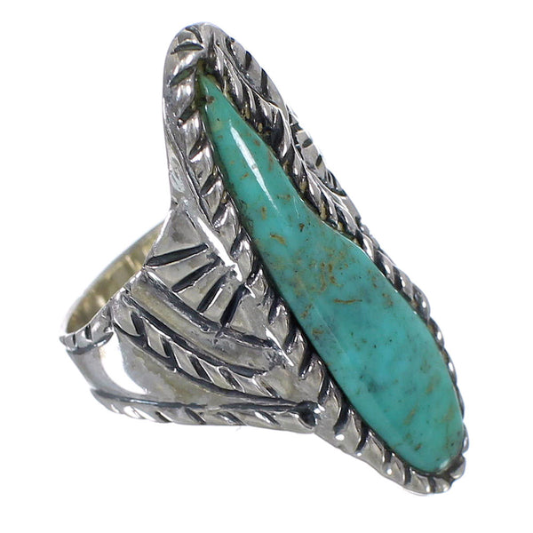 Sterling Silver Turquoise Southwest Jewelry Ring Size 6 FX93321
